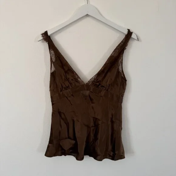 Cami NYC Brown Lace Trim Camisole - Picture 2 of 4